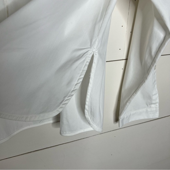 Lafayette 148 White Poplin Button Up Shirt - Picture 4 of 6